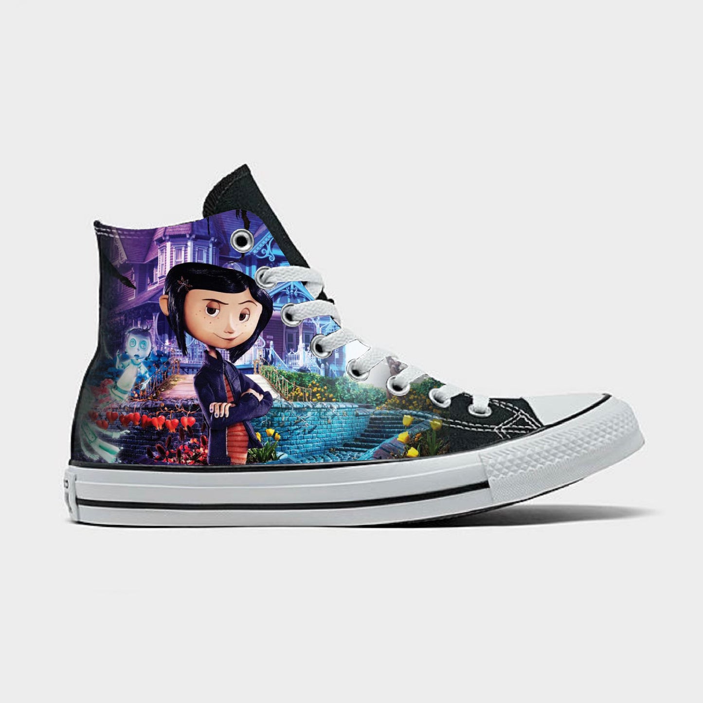 Womens size 9.5 Black High Top Converse - Custom Order
