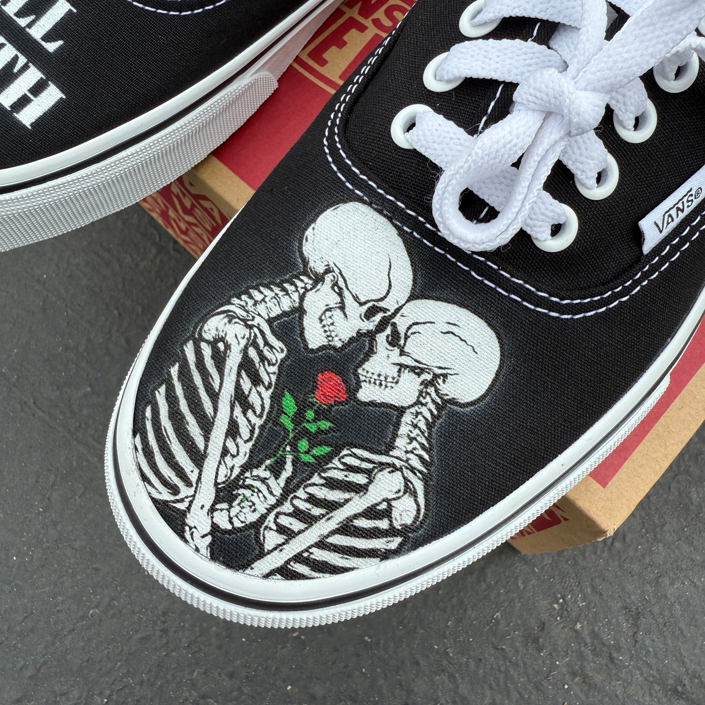 till death kissing skeleton Vans shoes wedding