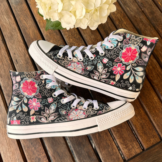 custom embroidered converse shoes