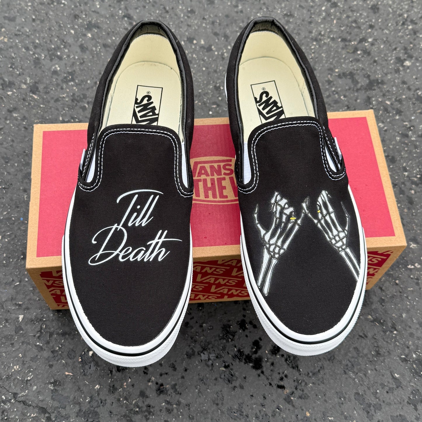 pinky promise wedding vans slip on shoes