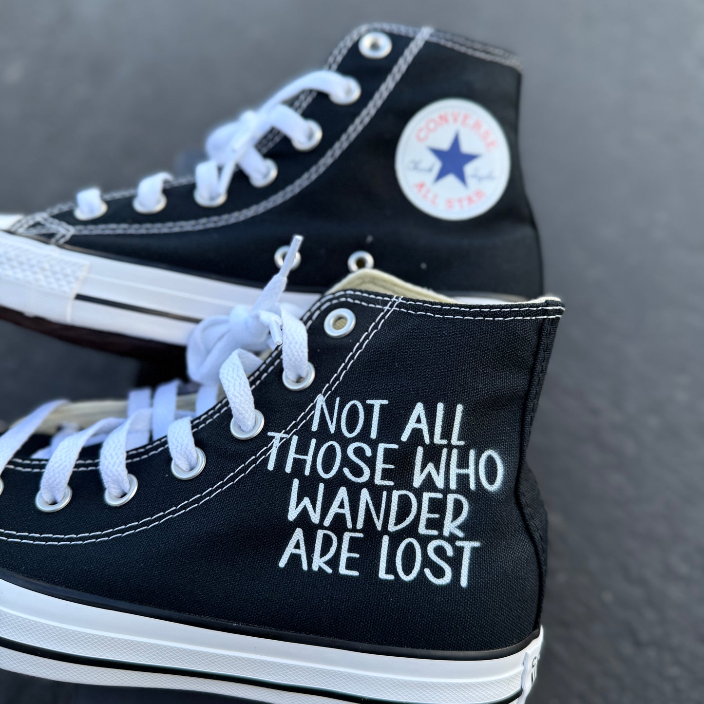 Not All Those Who Wander Are Lost Elephant Converse Shoes Custom Sneakers