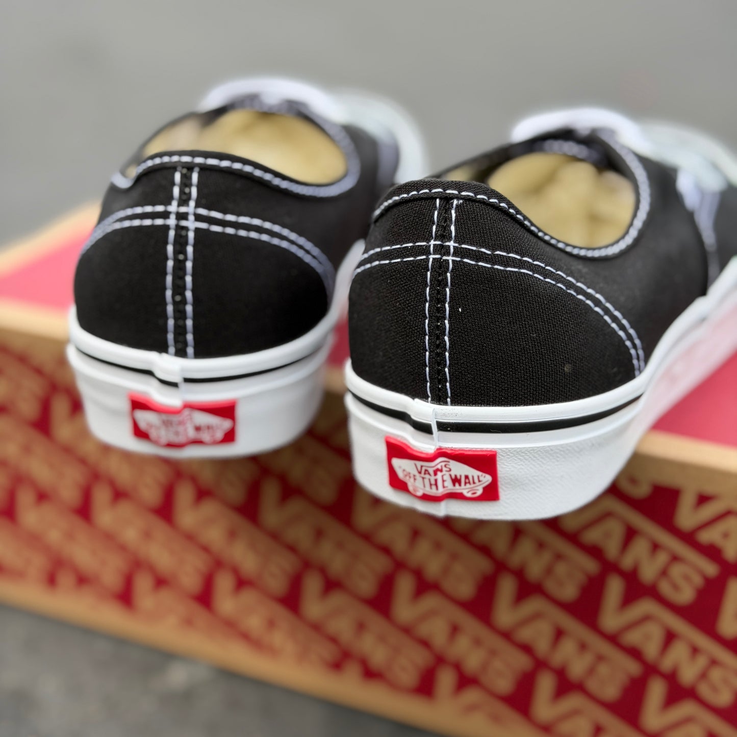 Big Skull Head Black Authentic Vans Shoes