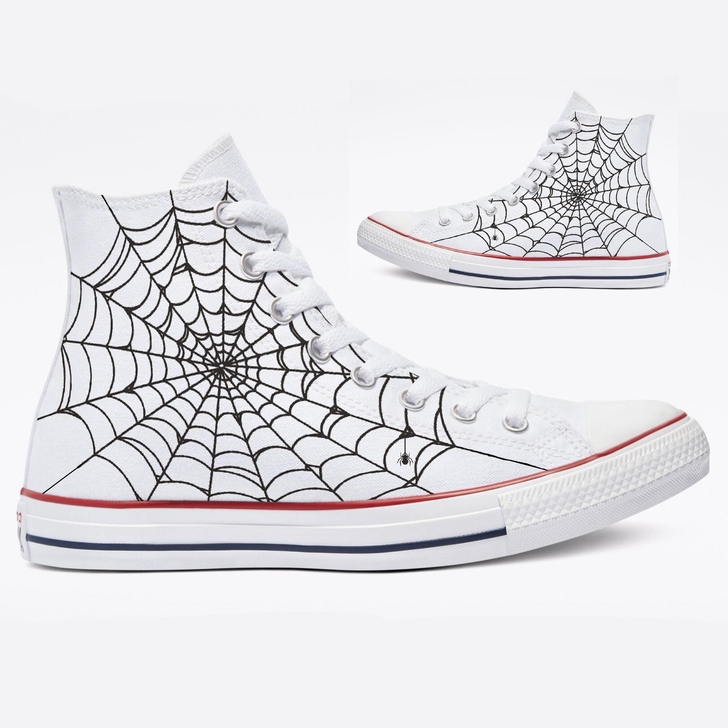 Spiderwebs Converse Chuck Taylor High Top Shoes