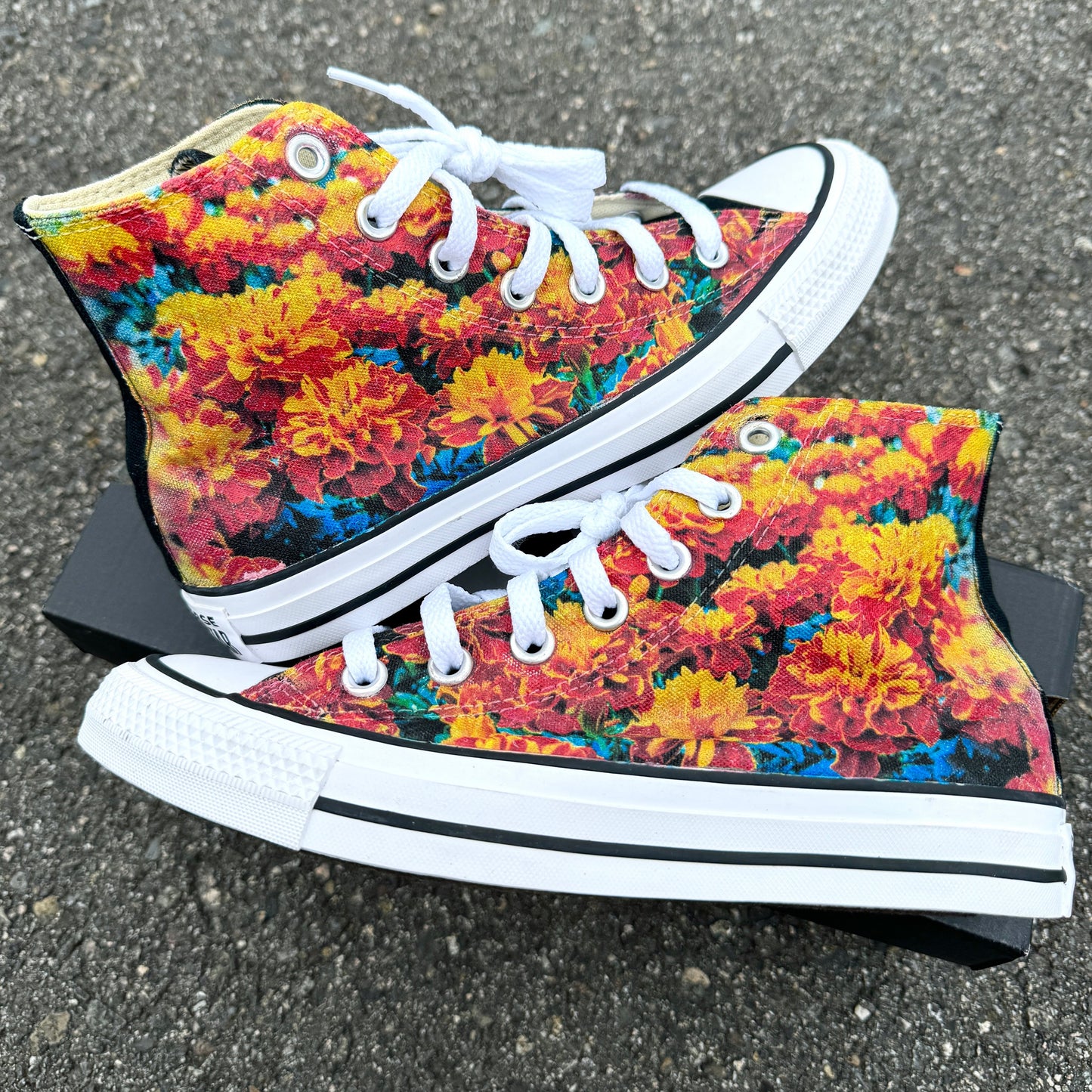 marigold high top converse shoes custom
