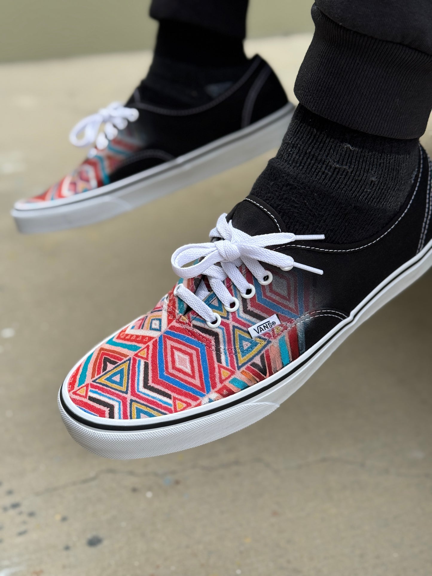 Traditional African Pattern Vans Authentic Shoes for Women and Men