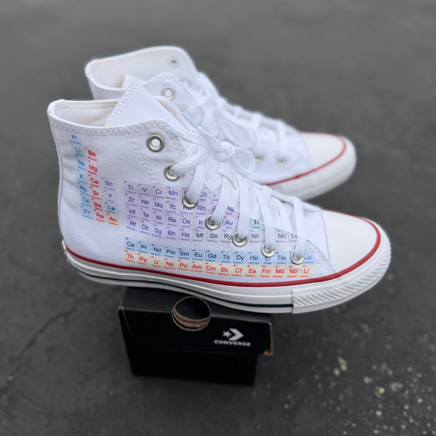 Periodic Table of Elements Converse Chuck Taylor High Top Shoes