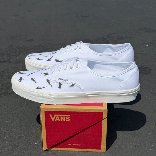 sharks Vans authentic shoes custom