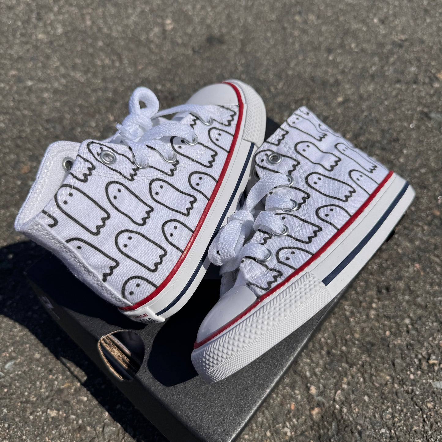 ghost pattern converse chuck Taylor sneaker custom