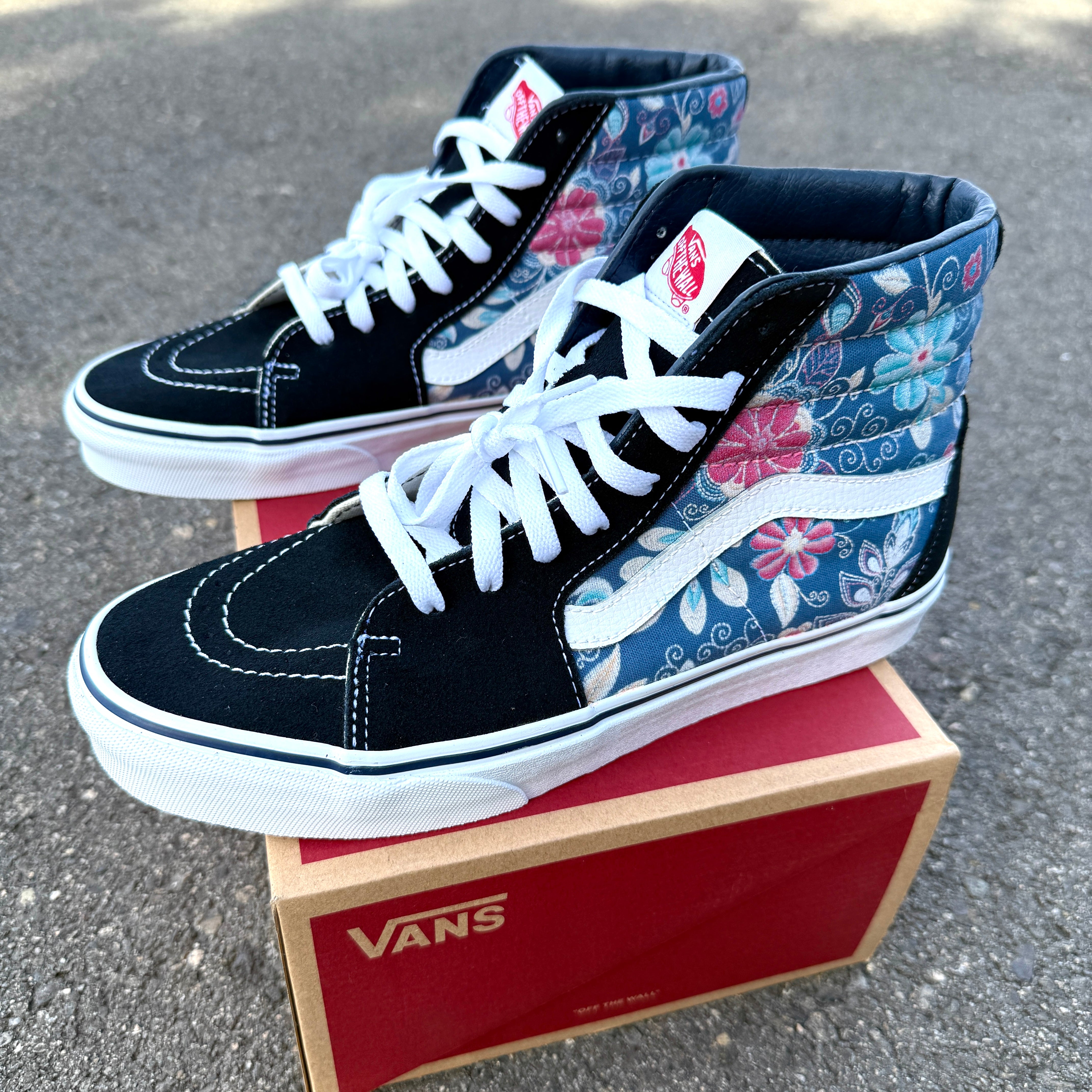 Vans Sk8 Buy Vans Shoes Canada High Top Vans Francais Canada Embroidery Inspired Navy Vans