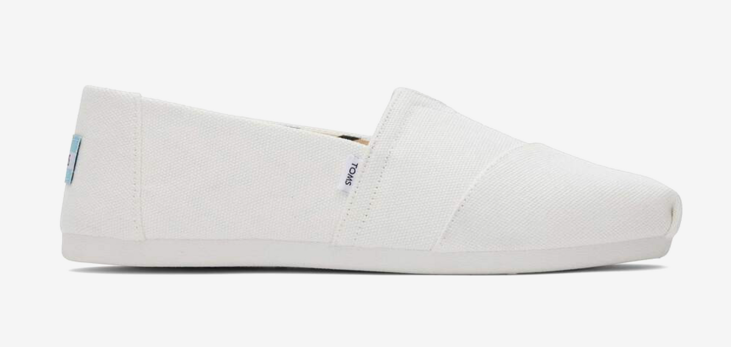 Women's size 9 white Toms with Pearls - Custom Order
