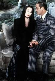 Mens size 6 (womens 7.5) Black/White Slip On Vans Gomez and Morticia Addams Theme Custom Order