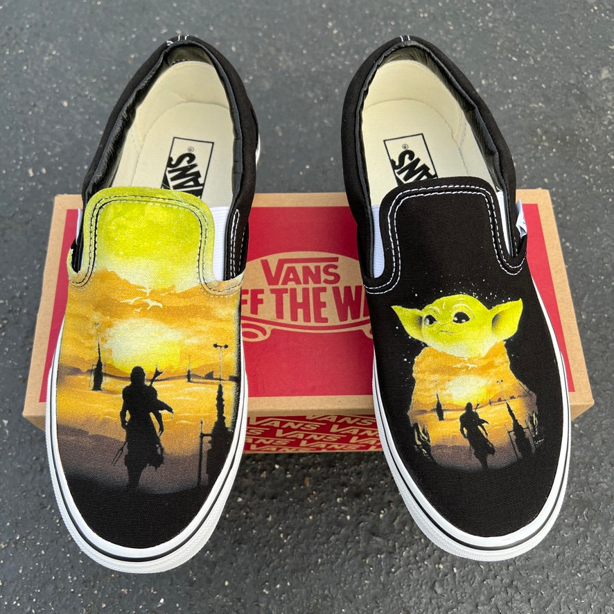 This is the Way Custom Vans Slip On Sneakers – BlvdCustom