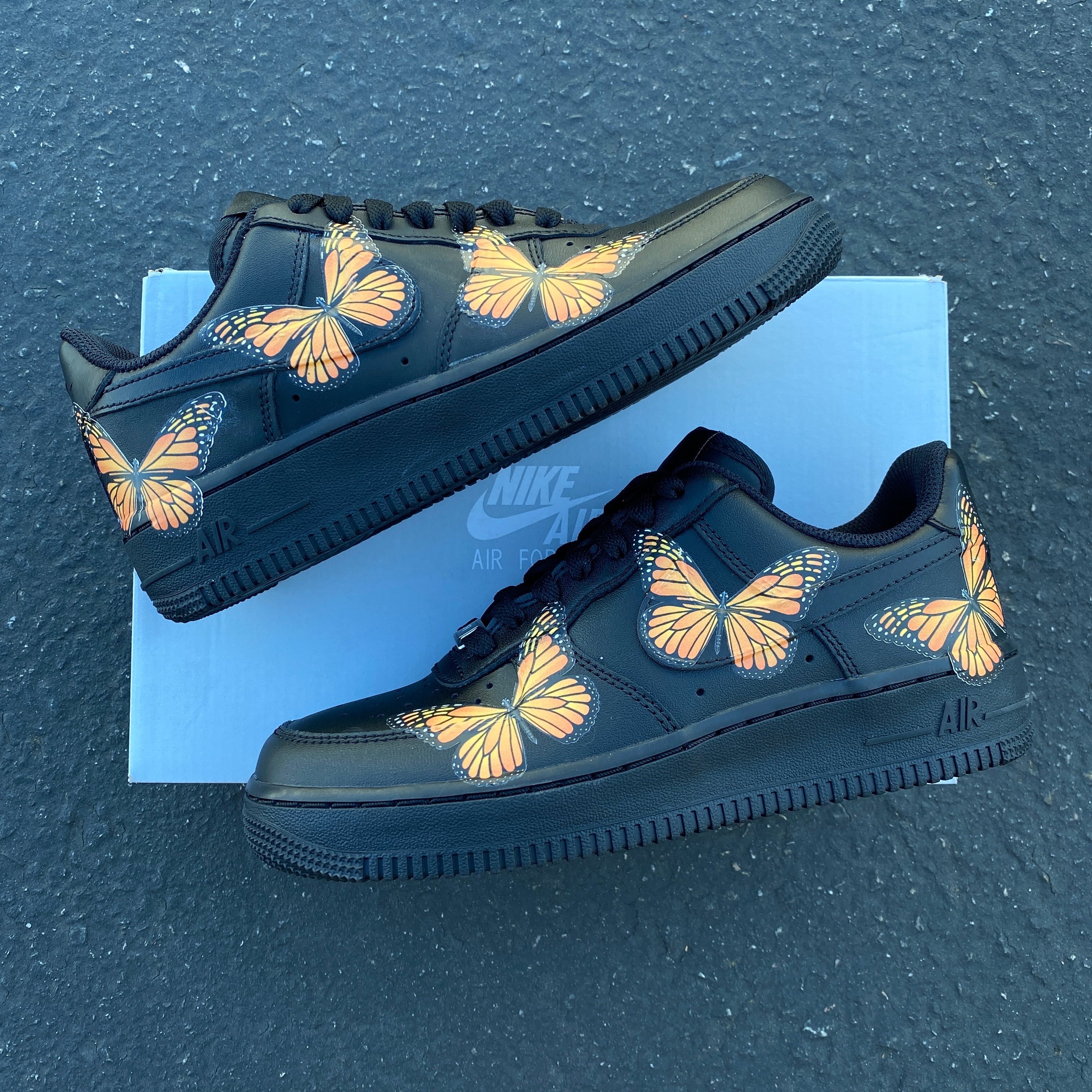 drip creations Nike Air Force 1 Multi Color Monarch Butterfly Custom  Sneaker 9
