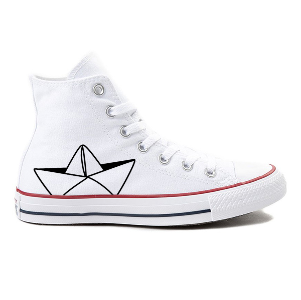 Go with the Float White High Tops Custom Converse Shoes BlvdCustom