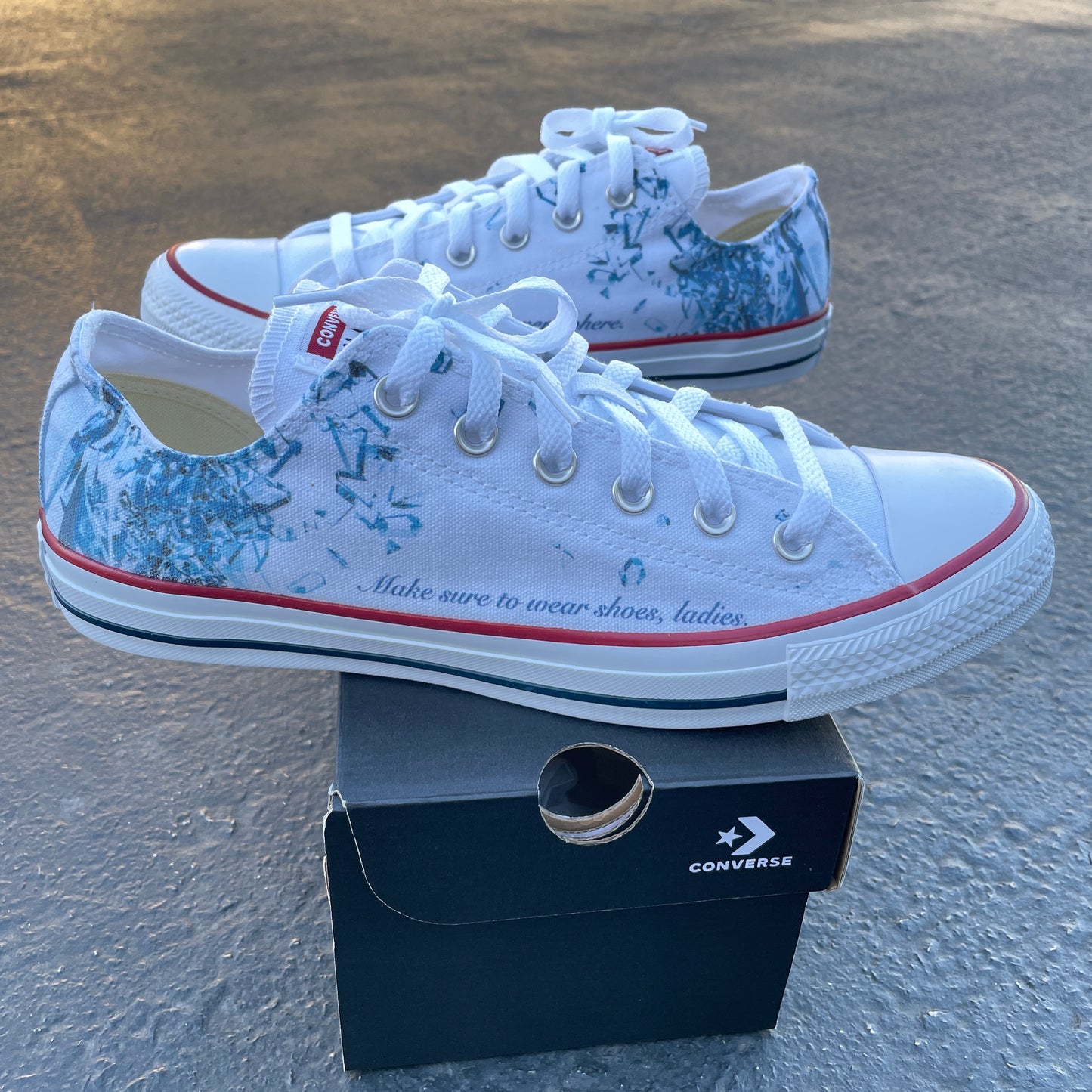 Breaking the Glass Ceiling - Custom Sneaker Low Tops - Custom Converse Shoes
