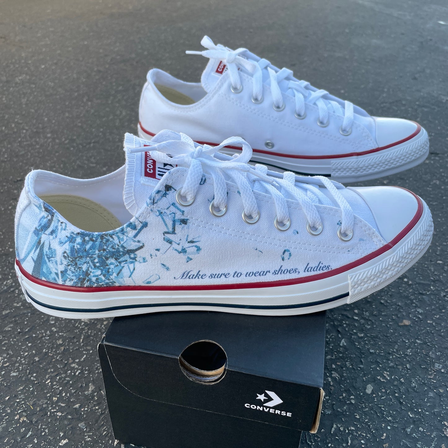 Breaking the Glass Ceiling - Custom Sneaker Low Tops - Custom Converse Shoes