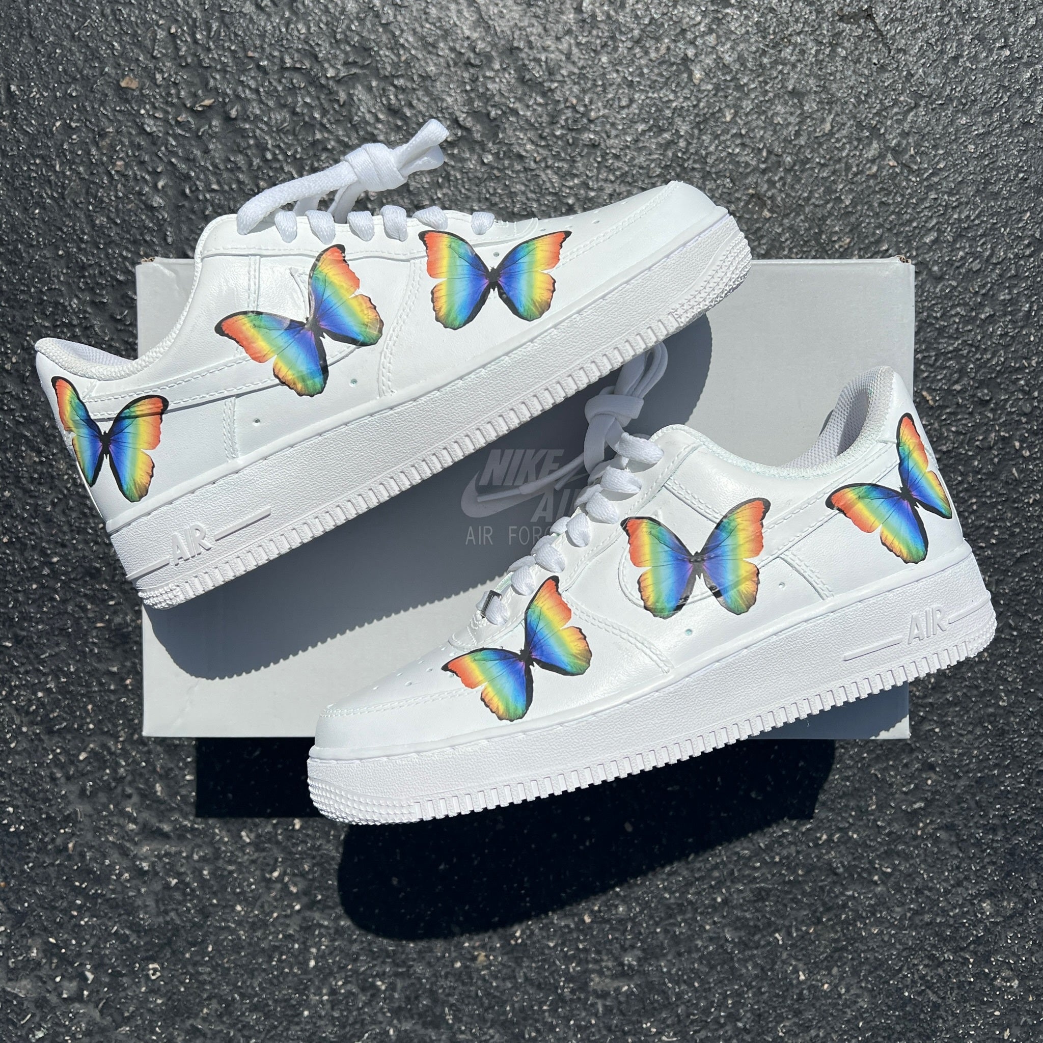 Custom Nike Air Force 1 Rainbow ButterFLY - Custom Nike Shoes – BlvdCustom