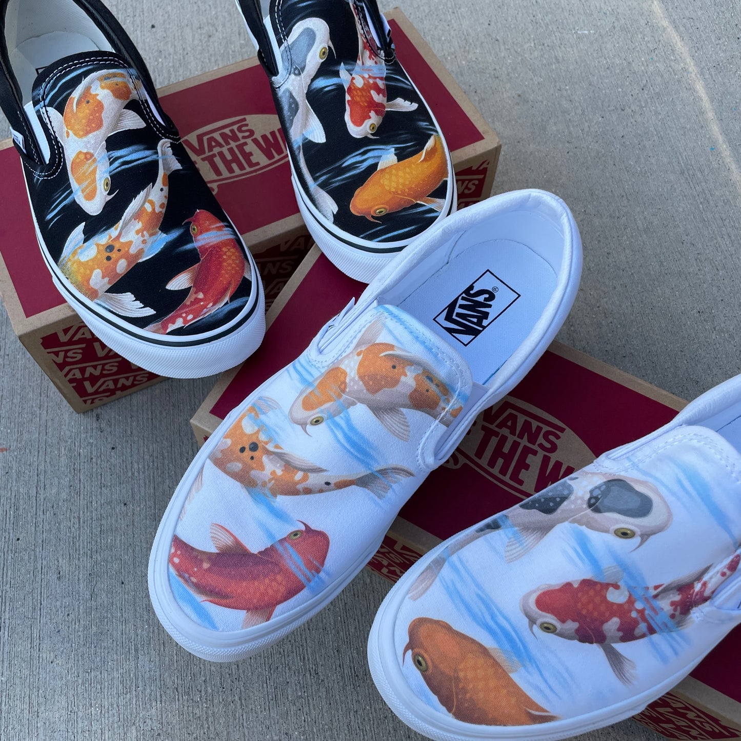 Koi Pond - Slip On Vans