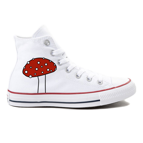 Shroom Head Custom White High Tops BlvdCustom