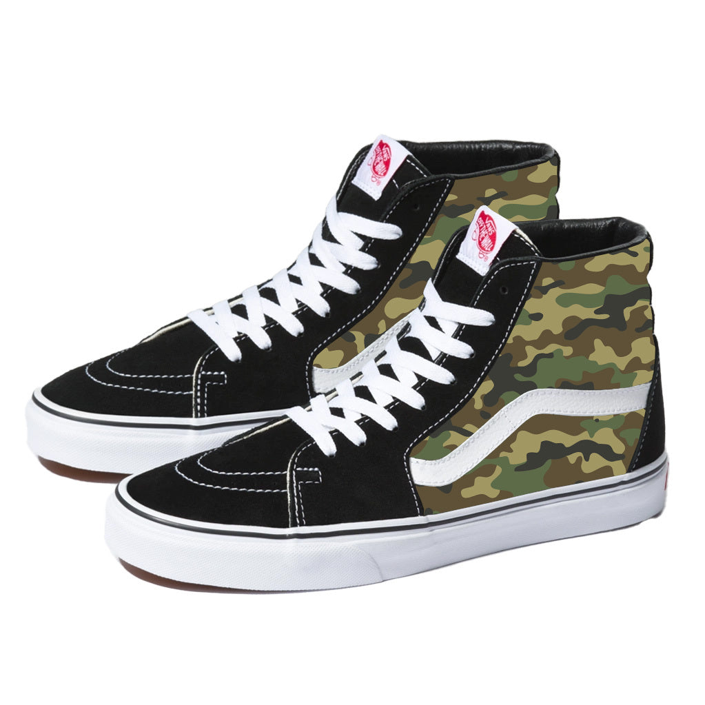 Helt tør disk sporadisk Classic OG Camo Green Camouflage Custom Sk8 Hi Vans - Custom Vans Shoe –  BlvdCustom