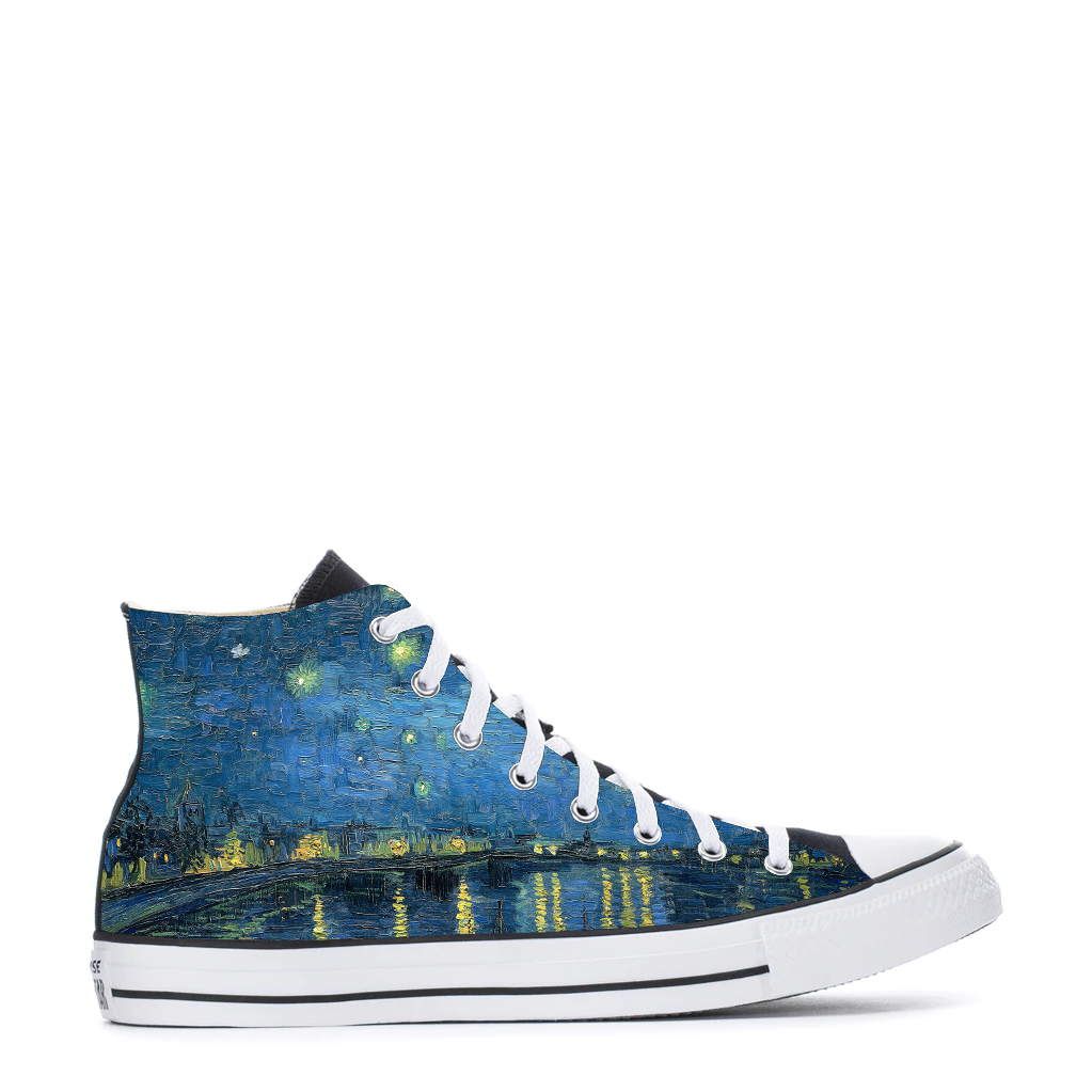Converse Vincent Van Gogh Starry Night Rhone Custom Converse Shoes BlvdCustom