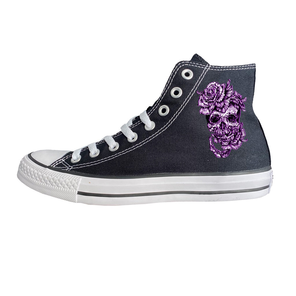 Purple Flower High Tops – BlvdCustom