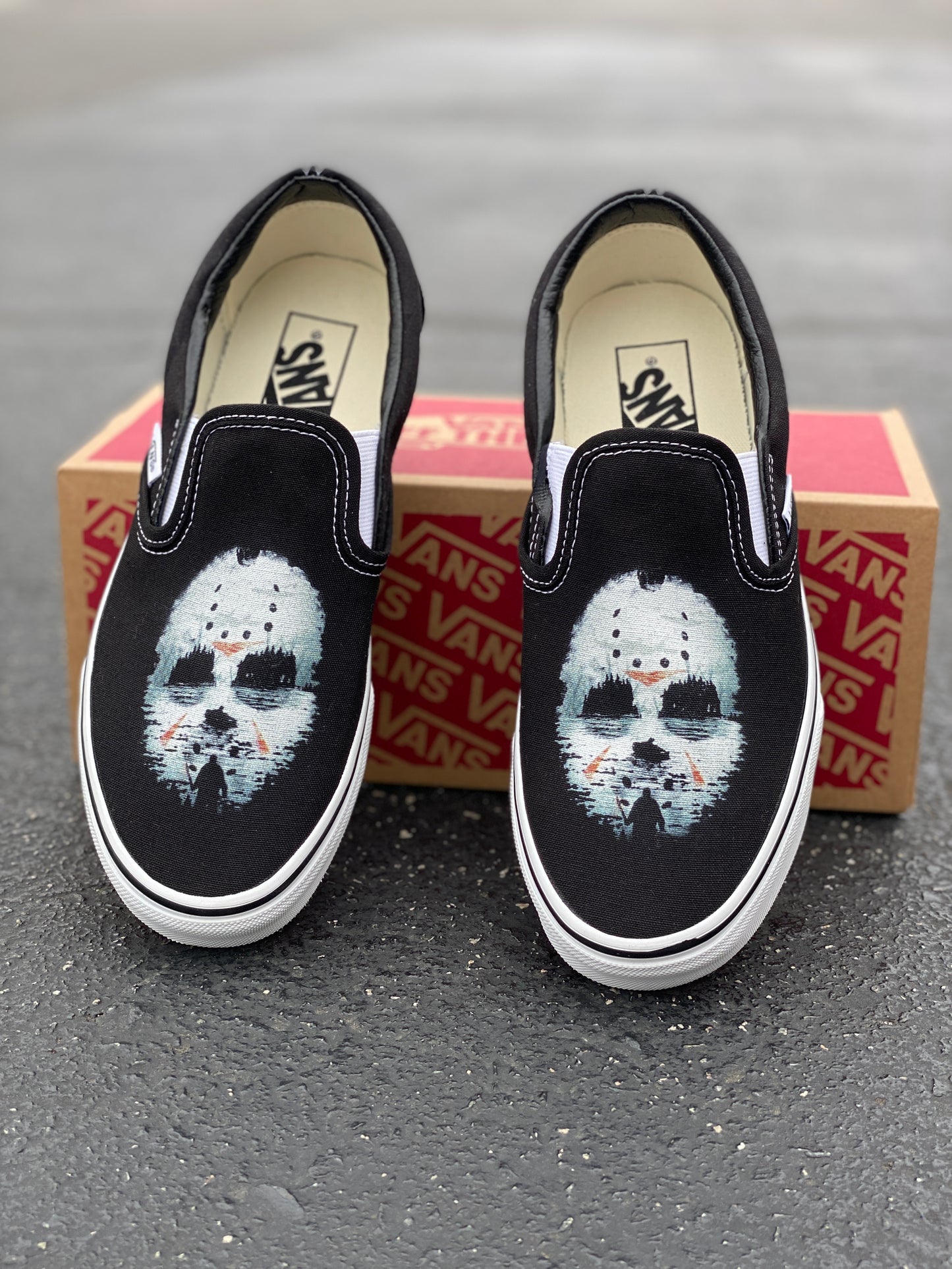 Friday the 13th Jason Custom Vans Slip On Sneakers