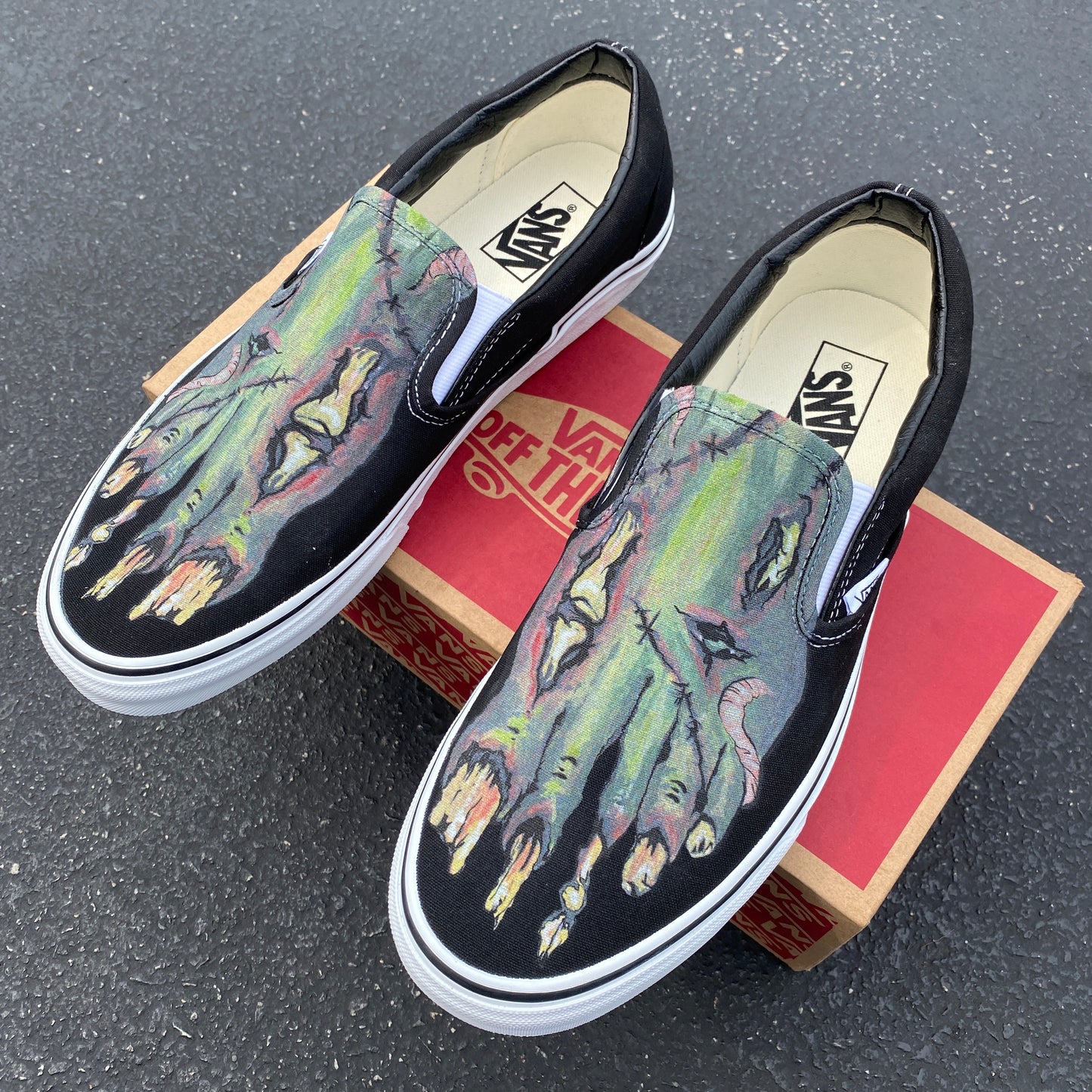 Zombie Feet - Vans Slip On Shoes Custom