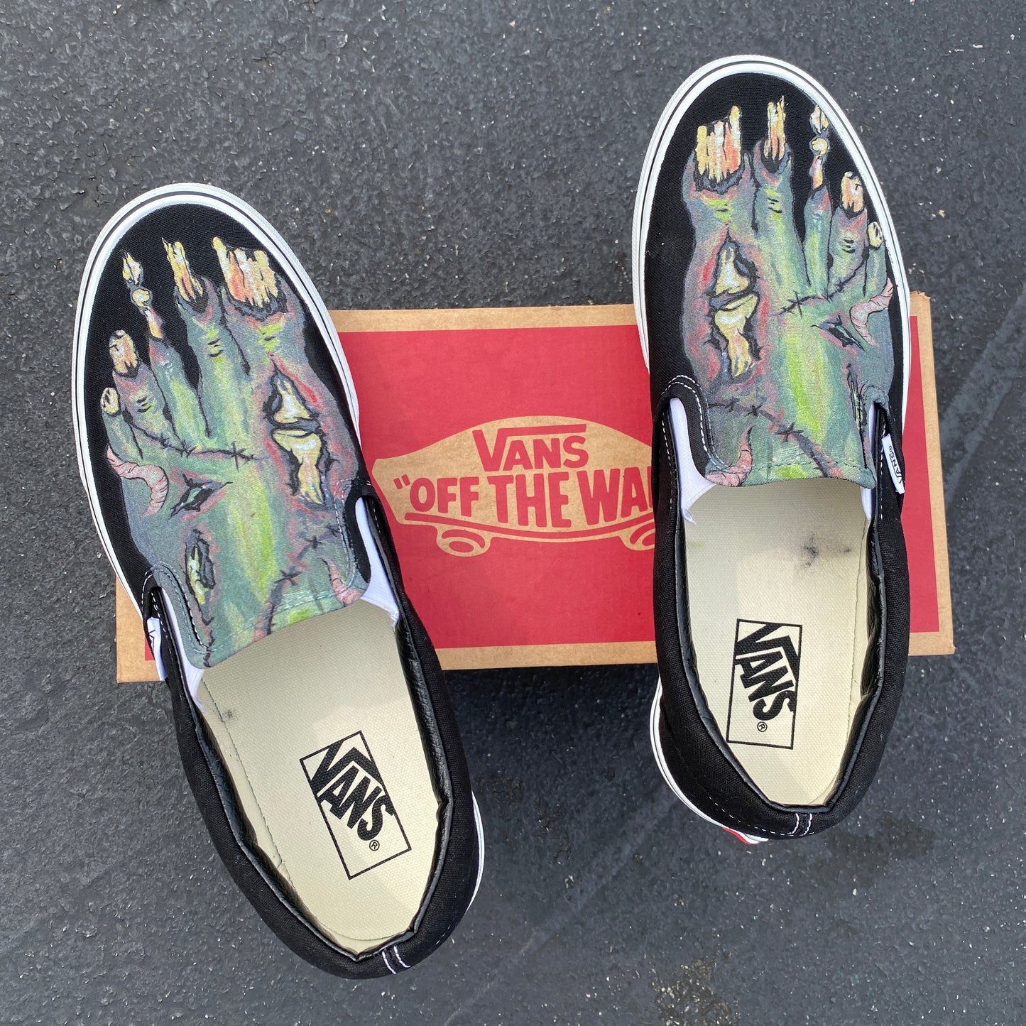 Zombie Feet - Vans Slip On Shoes Custom