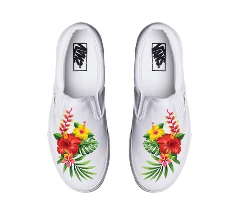 Life in the Tropics - Custom Tropical Flower Shoes