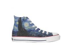 The Perfect Shoes for Any Classic Art Lover! - Custom Printed Starry Night White High Top Converse