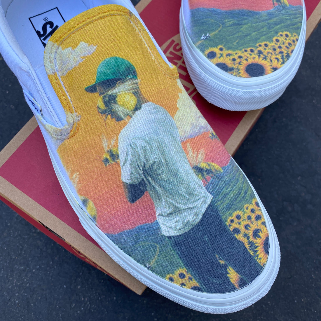 Musician Sneaker Series - Tyler, the Creator Flower Boy Custom Slip On Vans