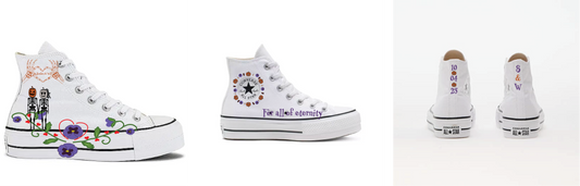 Women's 8.5 White Converse Chuck Taylor All Star Lift Platform Canvas Custom Order