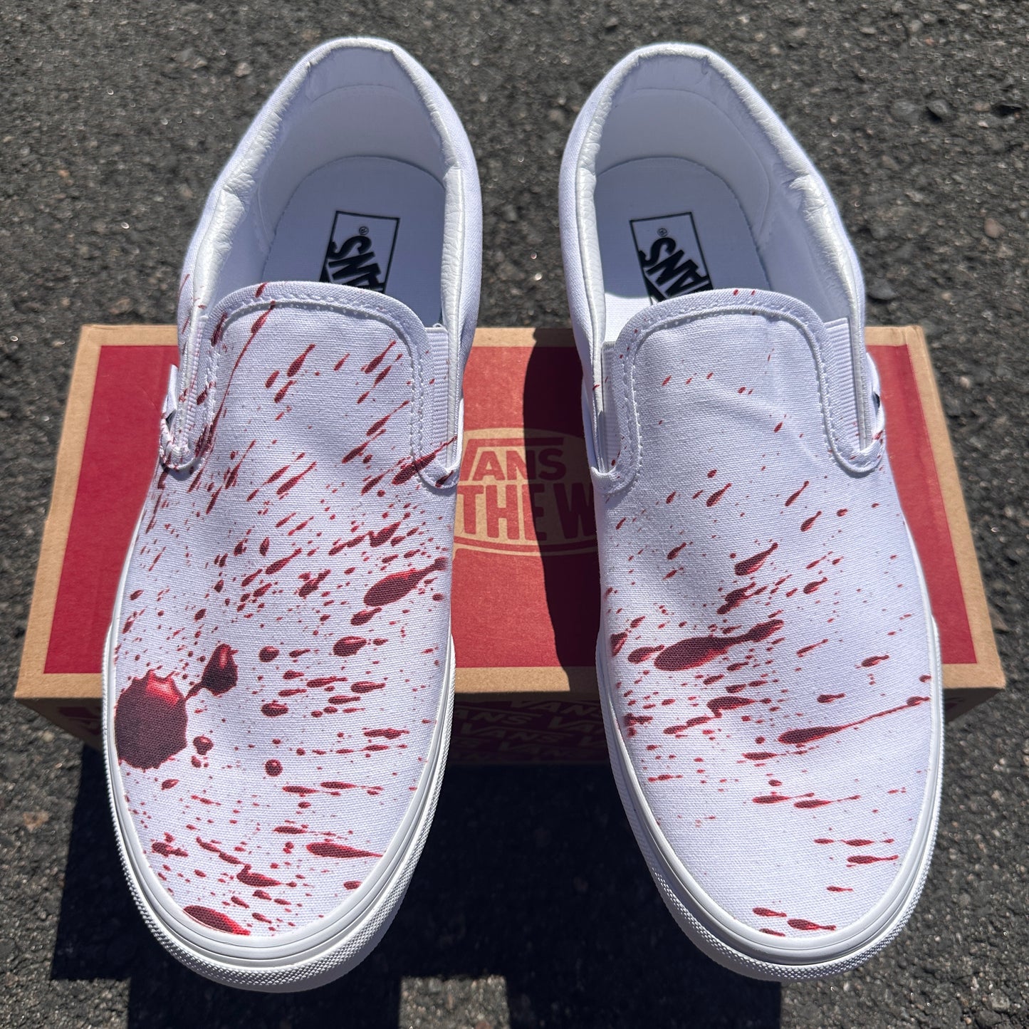 Bloody Custom Slip On Vans Shoes – BlvdCustom