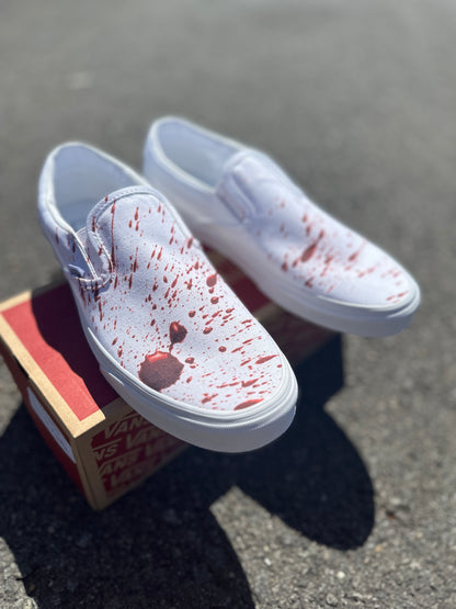 Bloody Custom Slip On Vans Shoes