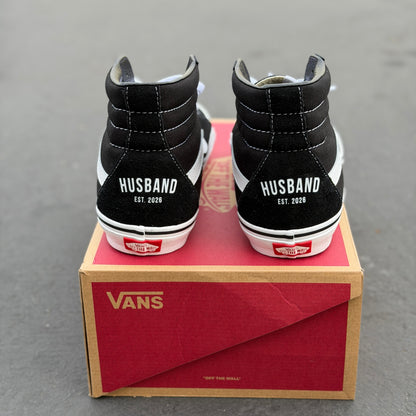 Vans Sk8 Hi Custom HUSBAND EST. 2026 Wedding Vans