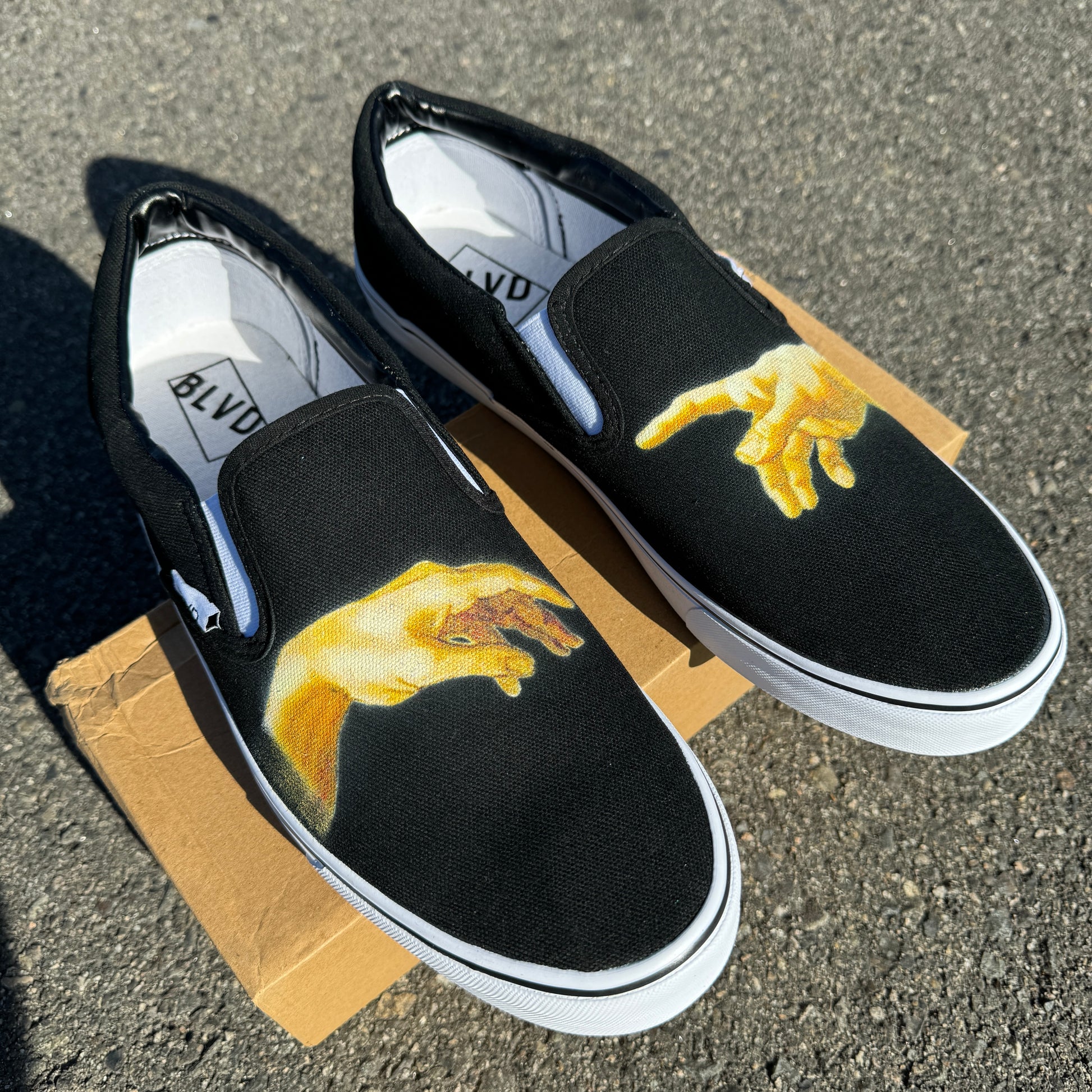 Creation of Adam Michelangelo Theme BLVD Original Slip On Shoes for Women and Men