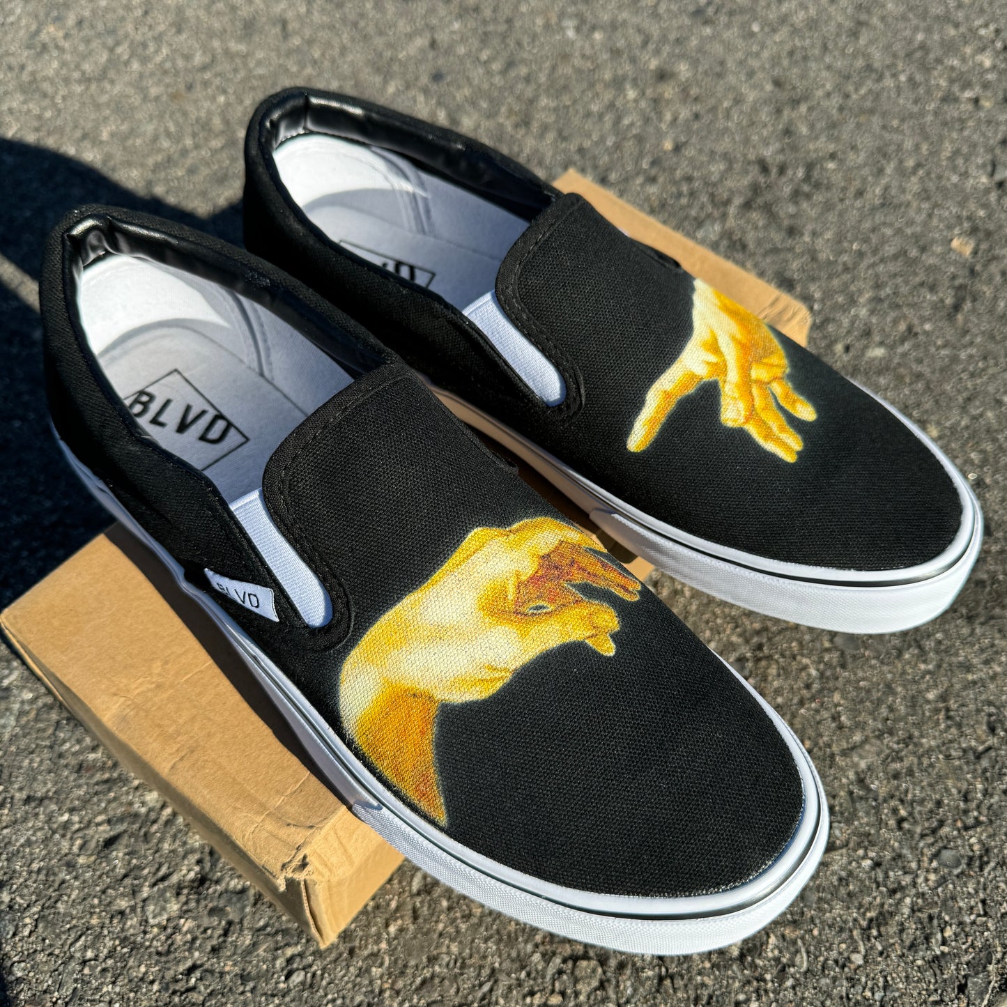 Creation of Adam Michelangelo Theme BLVD Original Slip On Shoes for Women and Men