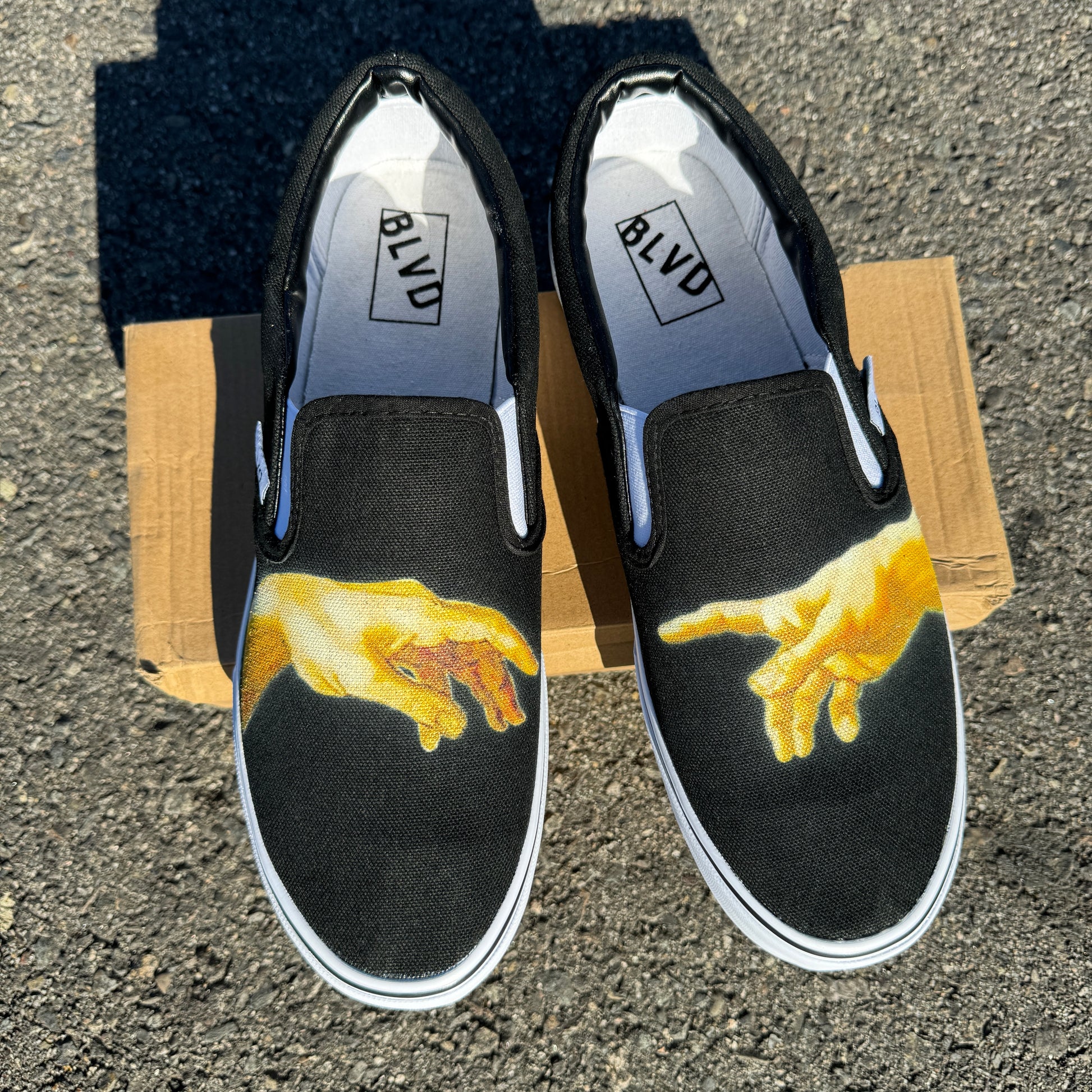 Creation of Adam Michelangelo Theme BLVD Original Slip On Shoes for Women and Men