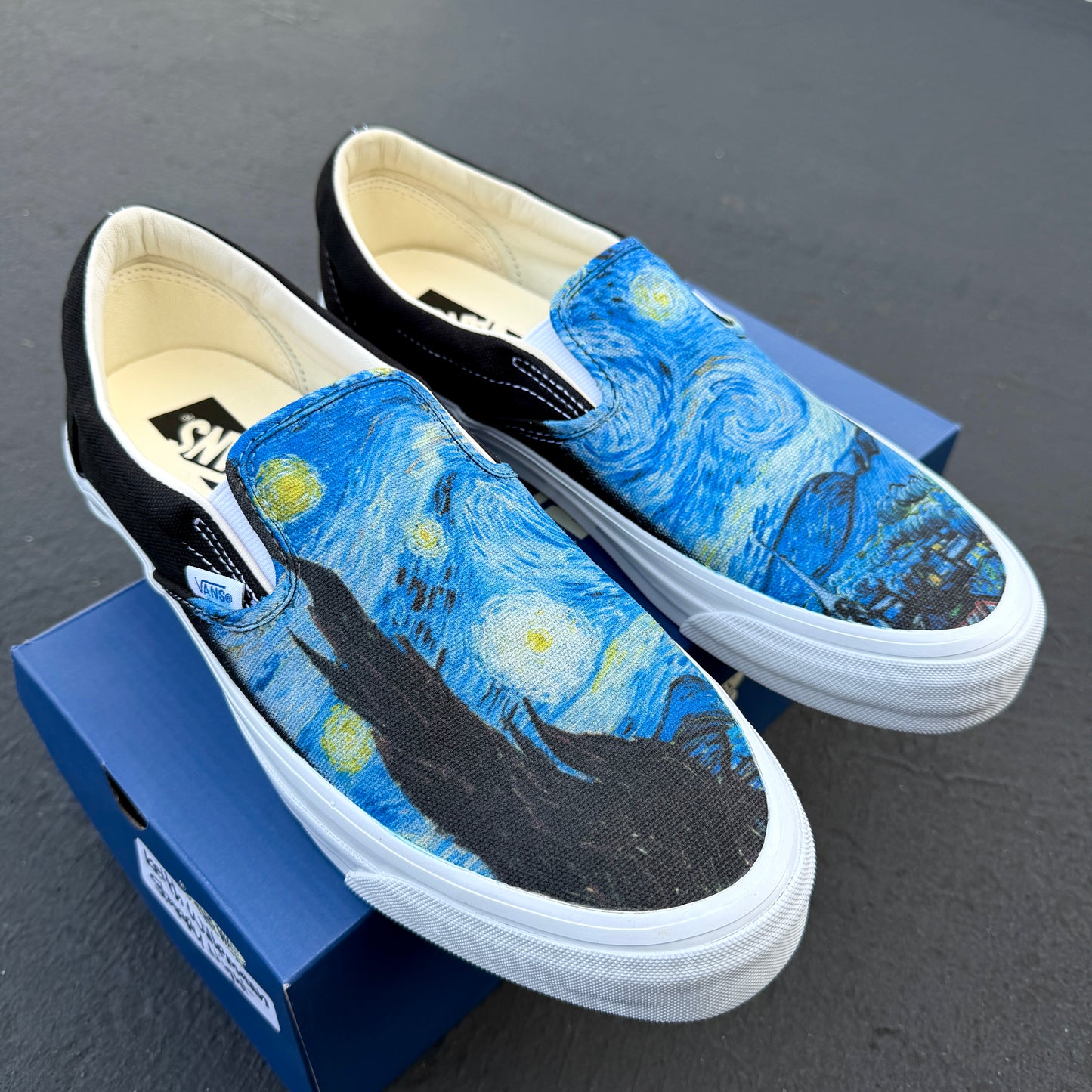 Starry Night Vans Premium Slip On Shoes