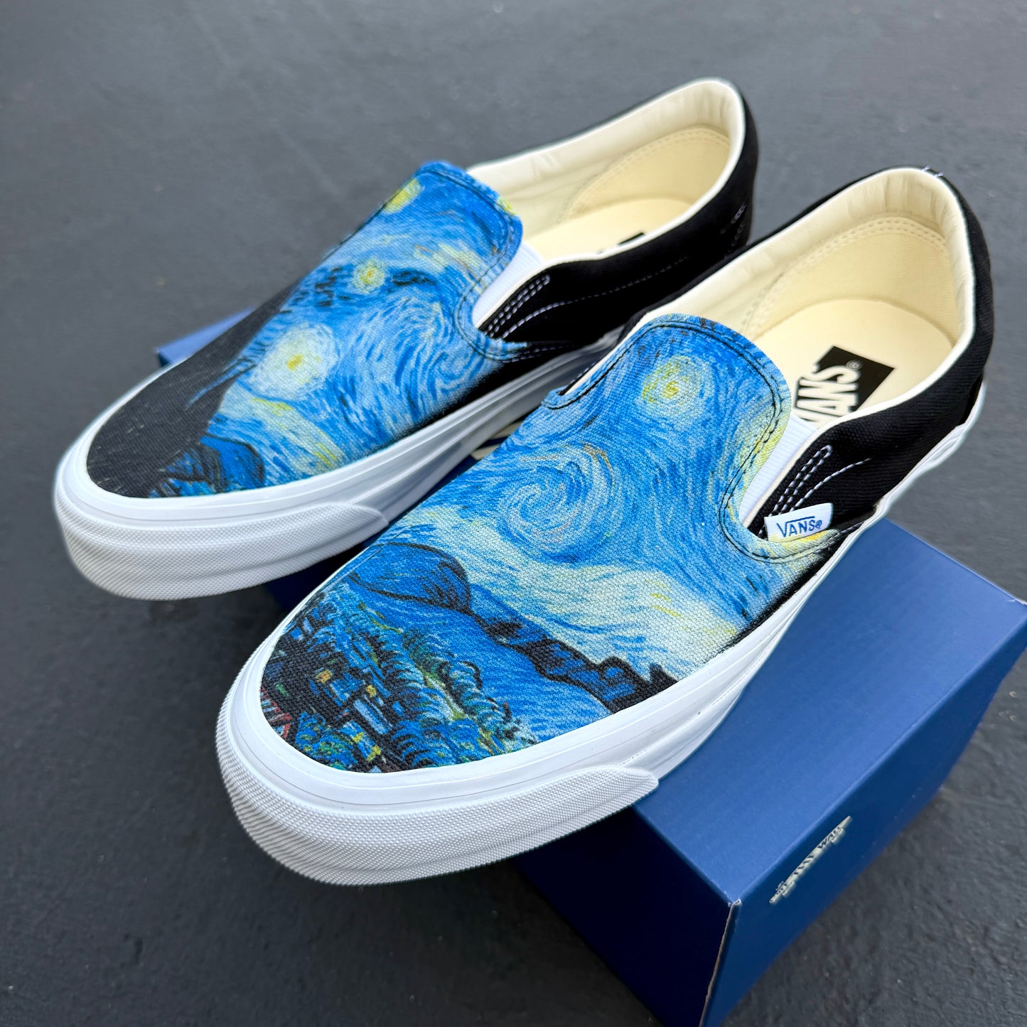 Starry Night Vans Premium Slip On Shoes