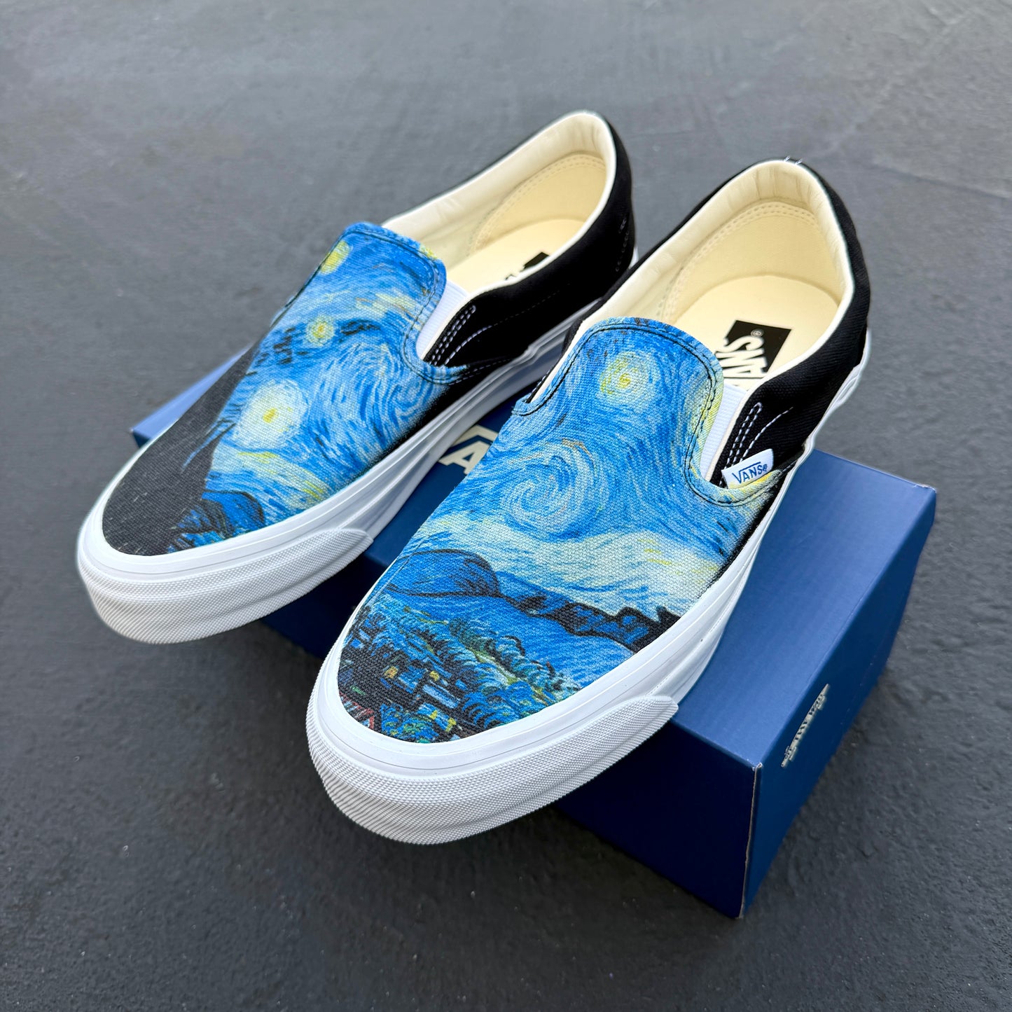 Starry Night Vans Premium Slip On Shoes