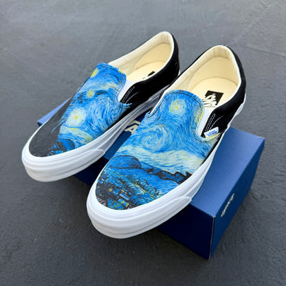 Starry Night Vans Premium Slip On Shoes