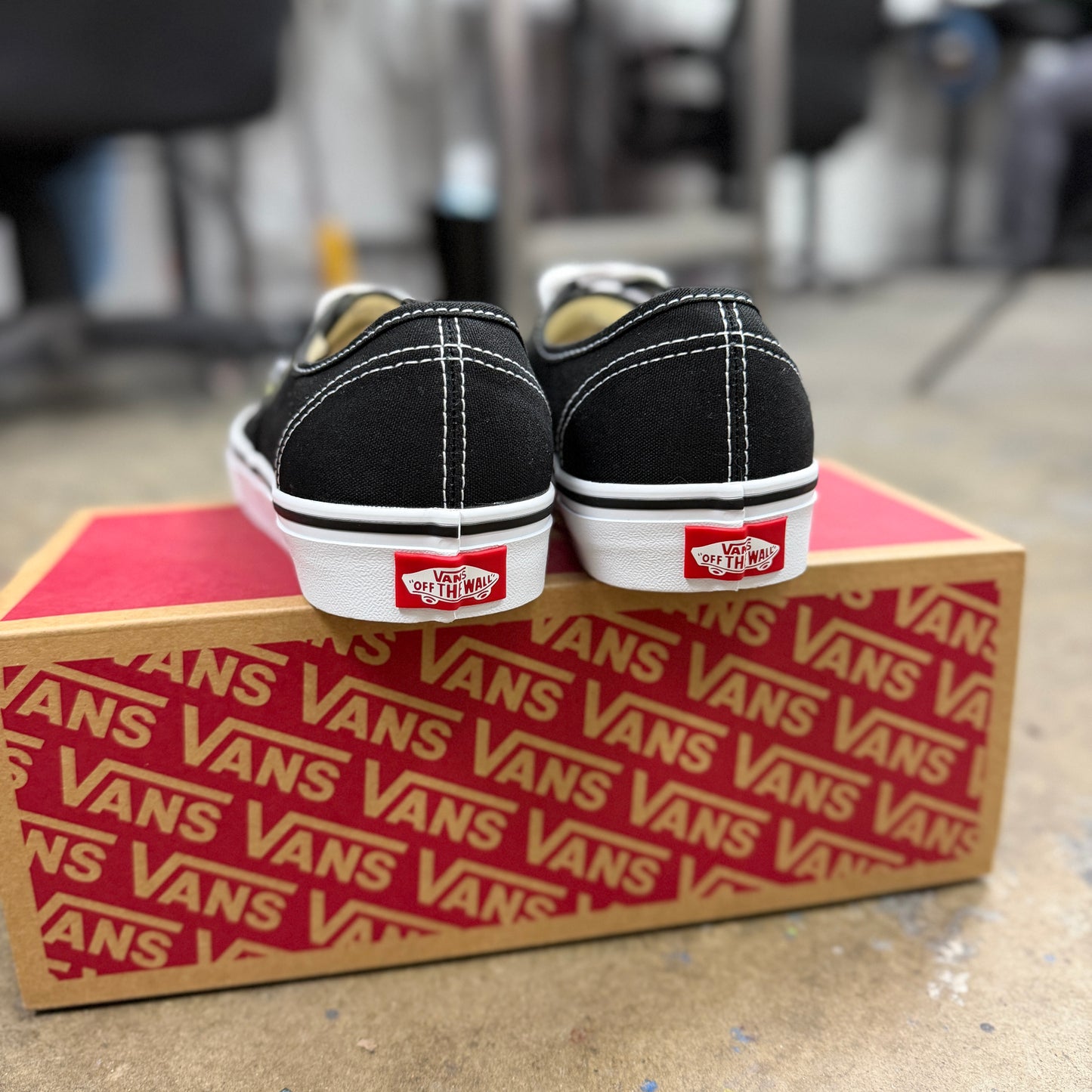 Realtree Camo Pattern on Black Vans Authentic Shoes Custom Camouflage Design