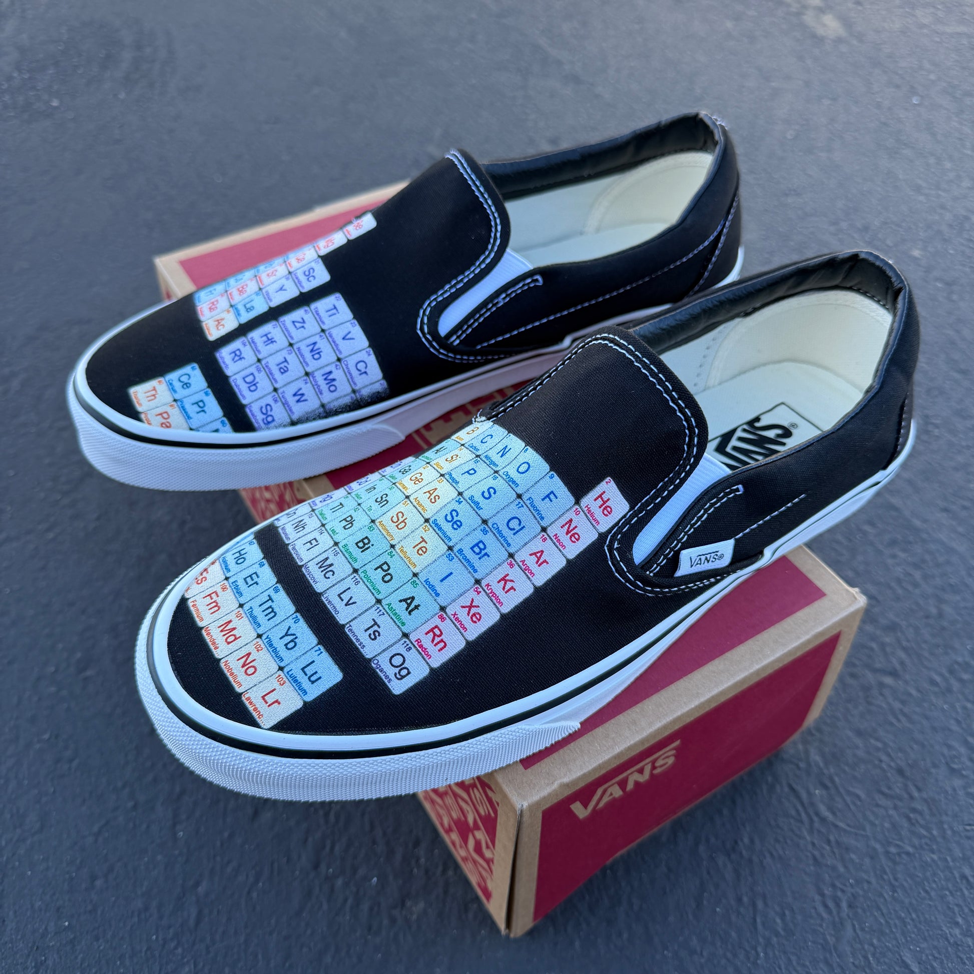 periodic table of elements vans slip on shoes custom