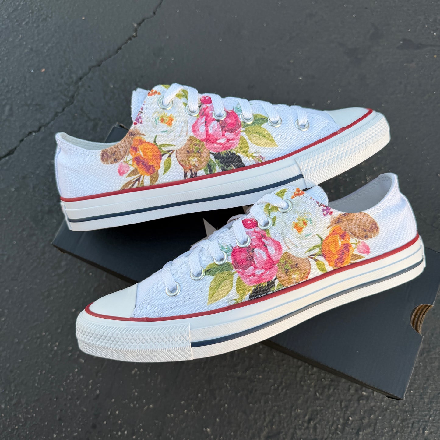 watercolor converse chuck Taylor low top shoes
