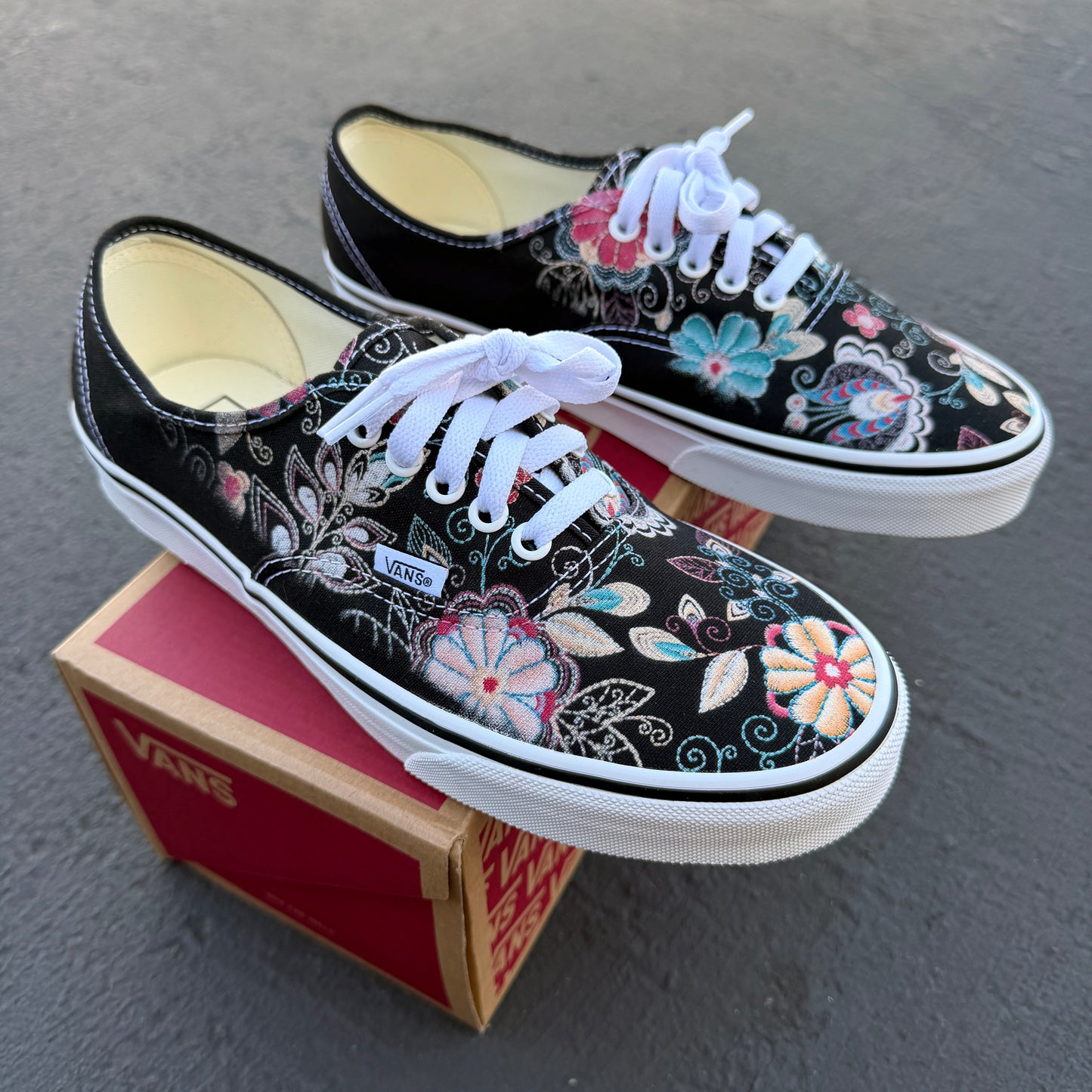custom embroidery vans authentic shoes