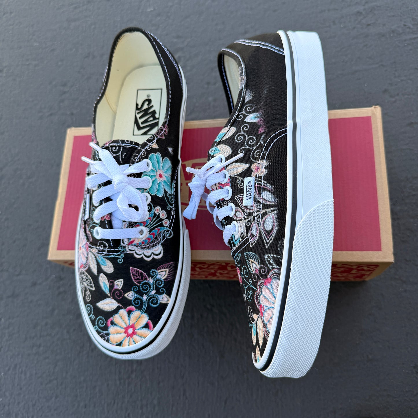 custom embroidery vans authentic shoes