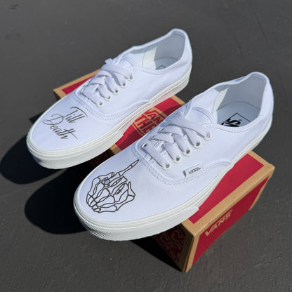 till death ring finger custom wedding vans authentic shoes