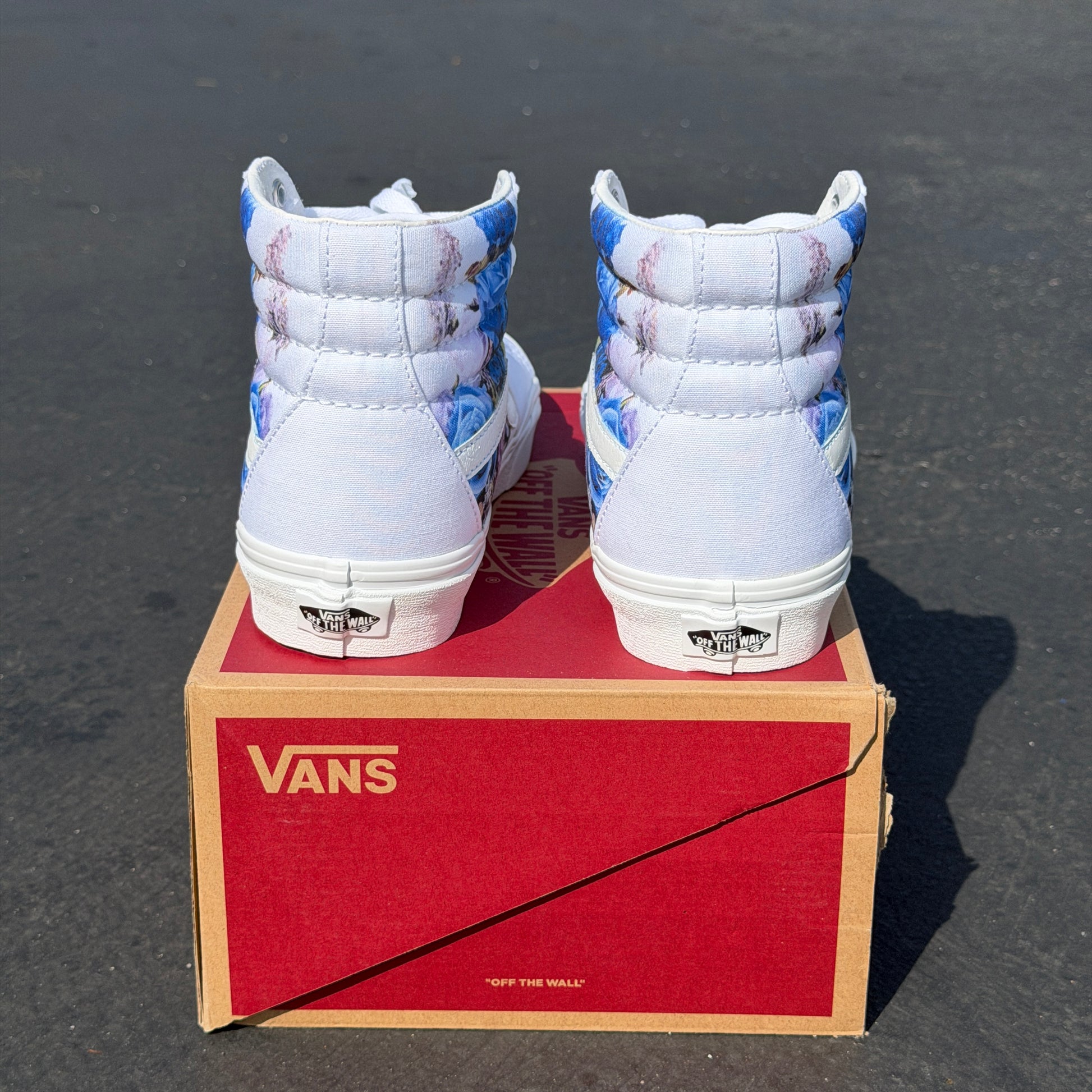 custom wedding floral vans high top shoes